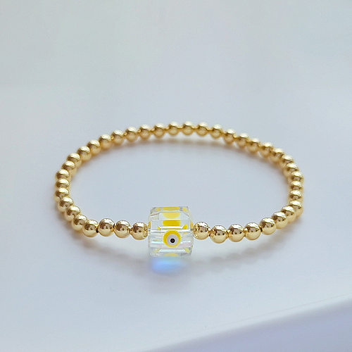 Casual Basic Geometric Eye Copper Bracelets