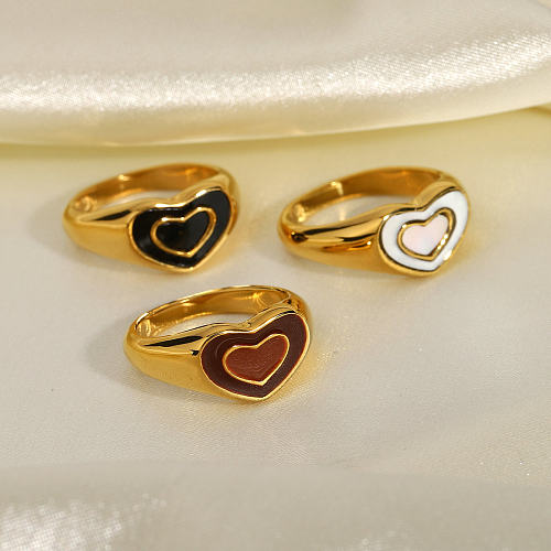 Fashion Stainless Steel Heart-Shaped Ring