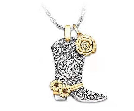 Novelty Artistic Angel Feather Boots Alloy Copper Rhinestones Pendant Necklace In Bulk