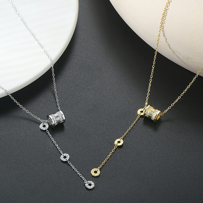 1 Piece Simple Style Geometric Copper Irregular Plating Pendant Necklace