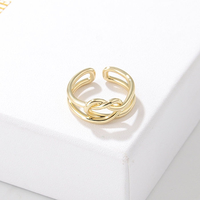 Simple Style Copper Open Ring Plating Copper Rings
