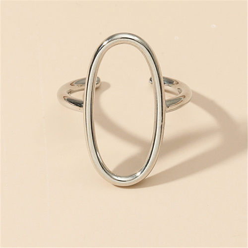 Korean Oval Hollow Adjustable Opening Copper Ring Wholesale jewelry