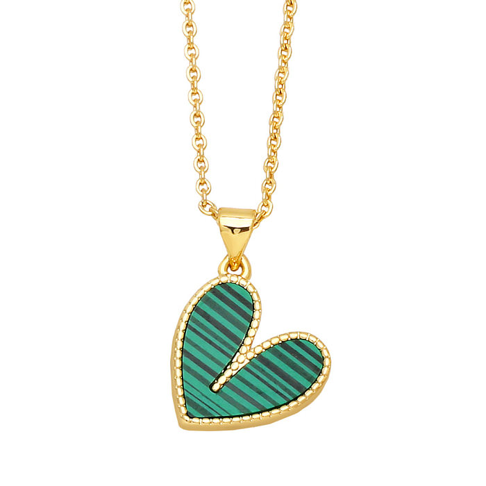 Fashion Heart Shape Copper Plating Pendant Necklace 1 Piece