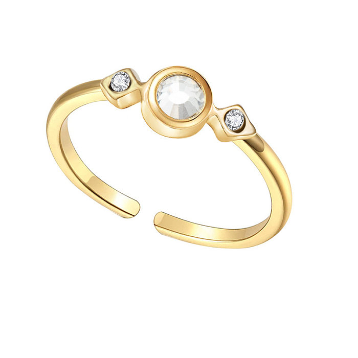 Fashion Zircon-studded Titanium Steel Ring Zircon Ring Jewelry