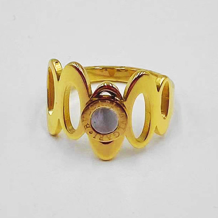 Novelty Solid Color Titanium Steel Rings In Bulk