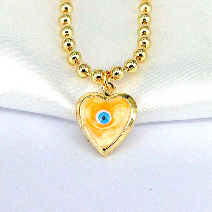 Elegant Hip-Hop Vintage Style Eye Copper Plating Gold Plated Pendant Necklace