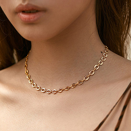 Simple Style O-Shape Copper Plating Necklace