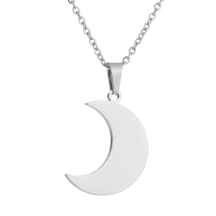 Fashion Moon Stainless Steel Jewelry Set 2 Pieces