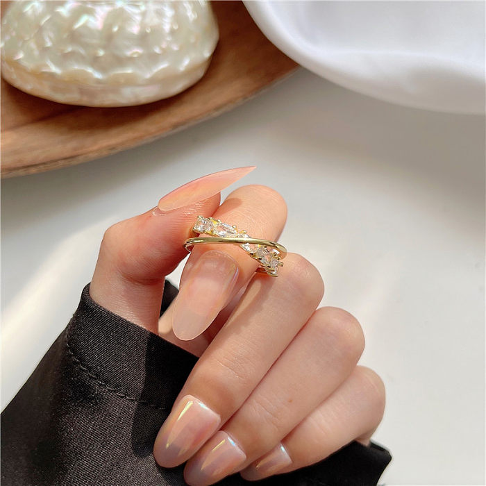 1 peça moda flor borboleta laço nó cobre incrustação pérolas artificiais anéis de zircônia