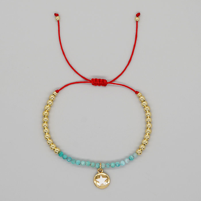Bracelets en cuivre de style ethnique, style classique, géométrique, étoile, lune