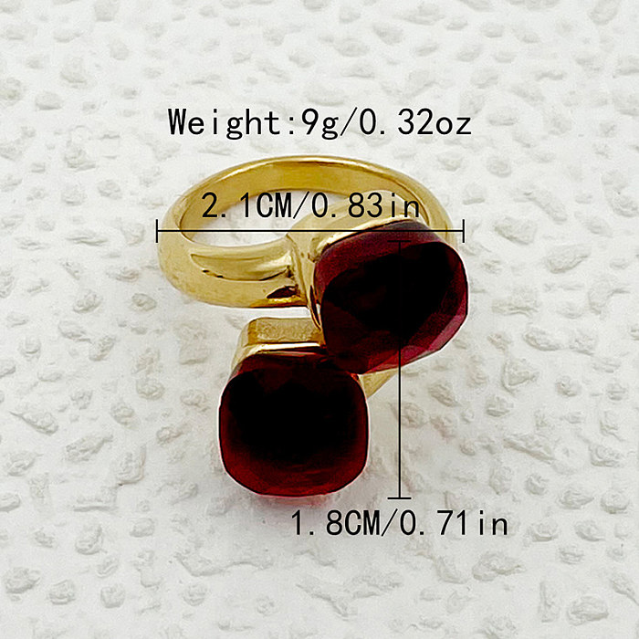Wholesale Commute Geometric Stainless Steel Plating Gold Plated Rings