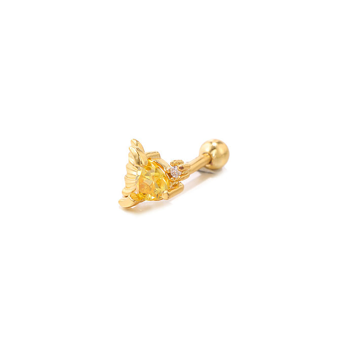الجملة تدور الكرة القرط المجوهرات البحرية الحيوان الأذن العظام ترصيع واحدة