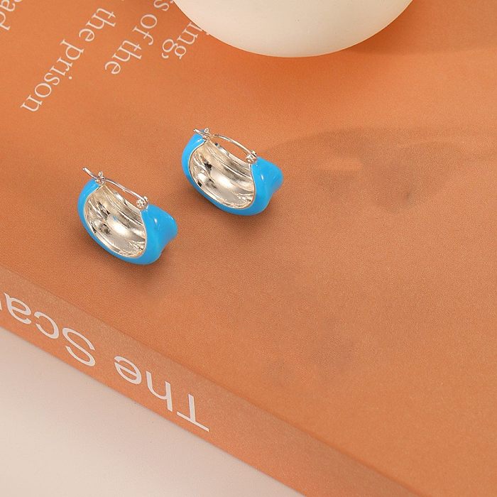 Sweet Simple Style Solid Color Copper Rings Earrings In Bulk