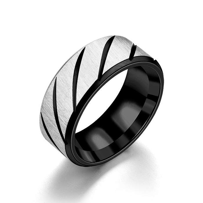 Unisex Round Stainless Steel Teng Sui Rings TP190418118092