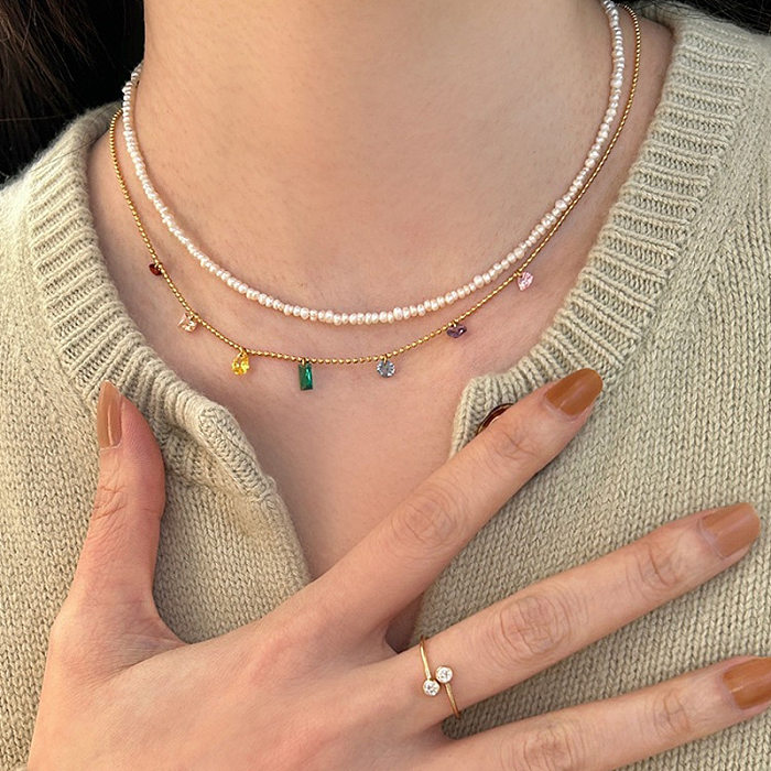 Modern Style Streetwear Geometric Copper Plating Necklace