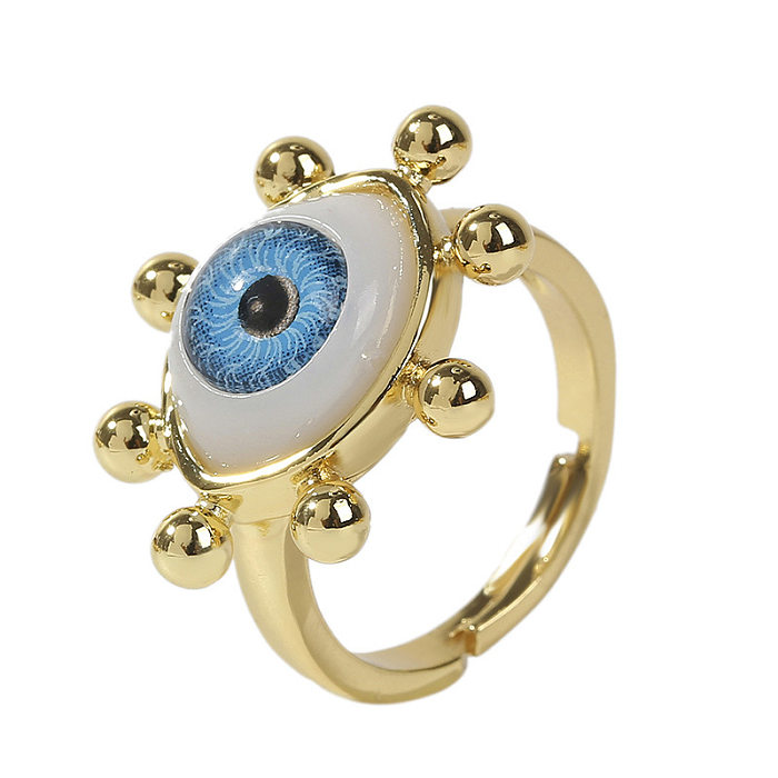 European And American Devil's Eye Open Ring Female Creative Copper Rings Wholesale
