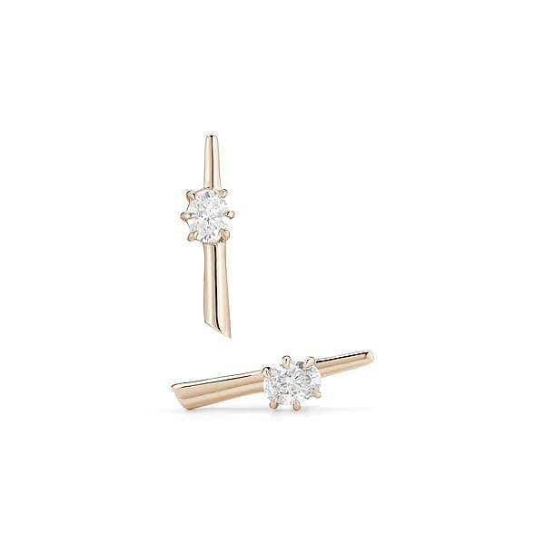 Fashion Solid Color Copper Gold Plated Inlay Zircon Ear Studs 1 Pair
