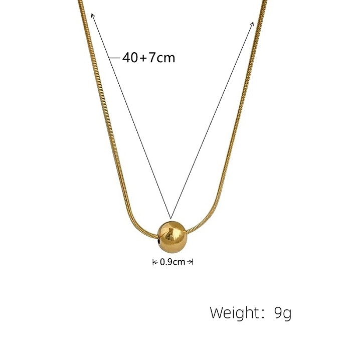 Elegant Solid Color Iron Copper Plating Gold Plated Silver Plated Necklace