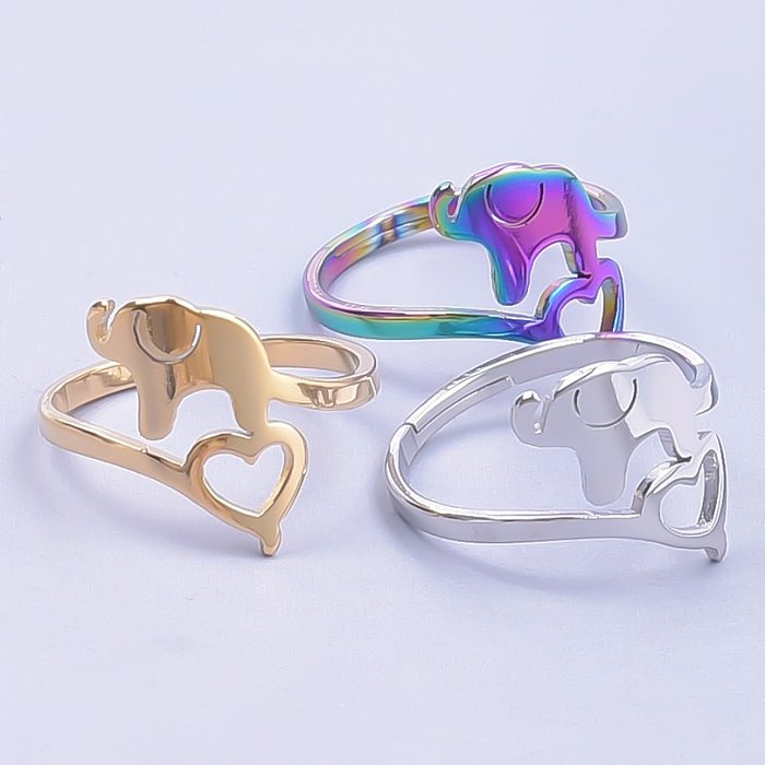 Wholesale Ethnic Style Animal Stainless Steel Open Ring