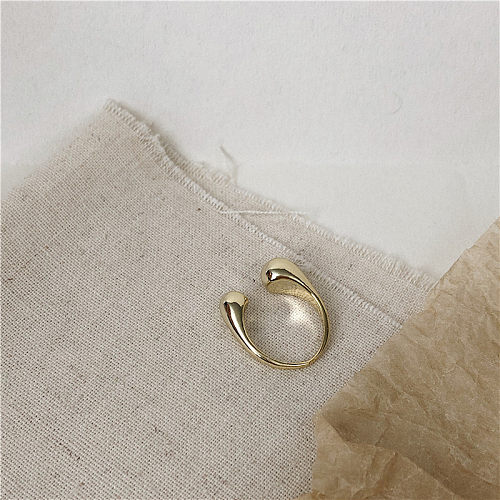 Commute Geometric Copper Plating Gold Plated Open Ring
