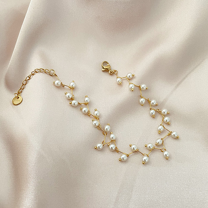 Conjunto de joyería chapado en oro de 14 quilates con revestimiento de acero inoxidable de color sólido geométrico elegante