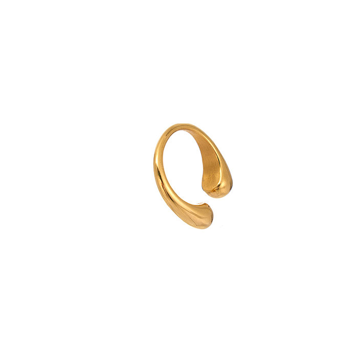 Wholesale Vacation Modern Style Solid Color Stainless Steel Plating Gold Plated Rings