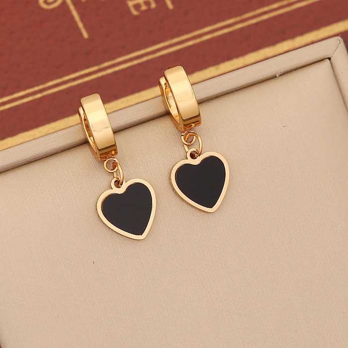 Simple Style Heart Shape Stainless Steel Plating Bracelets Earrings Necklace