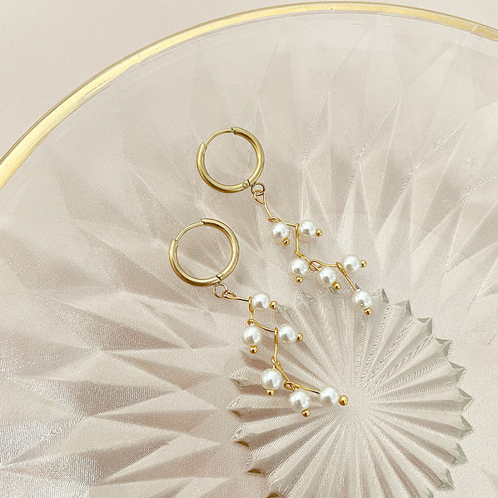Ensemble de bijoux plaqué or 14 carats en acier inoxydable de couleur unie géométrique élégant