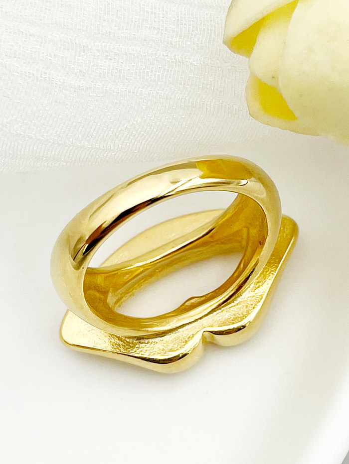 Artistic Lips Edelstahl vergoldete Ringe in großen Mengen