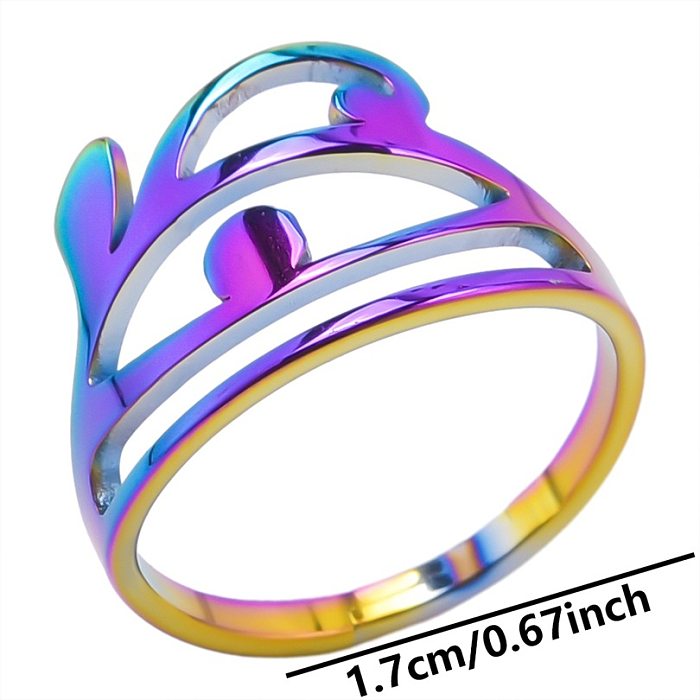 Wholesale Simple Style Devil'S Eye Stainless Steel Open Rings