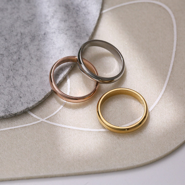 Wholesale Simple Style U Shape Stainless Steel Rings
