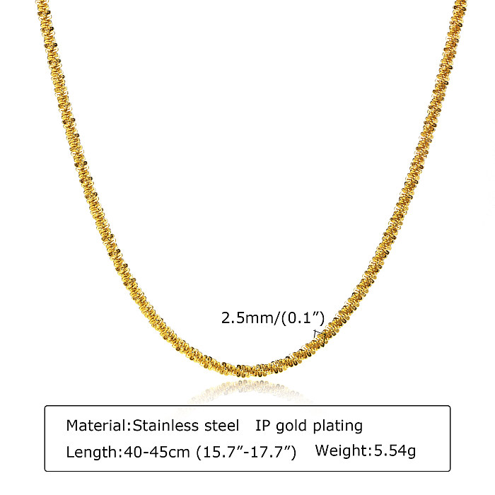 IG Style Simple Style Geometric Stainless Steel Plating 18K Gold Plated Bracelets Necklace