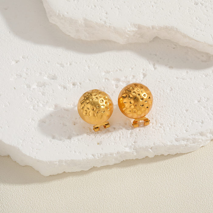 1 Pair Classic Style Geometric Plating Copper 14K Gold Plated Ear Studs