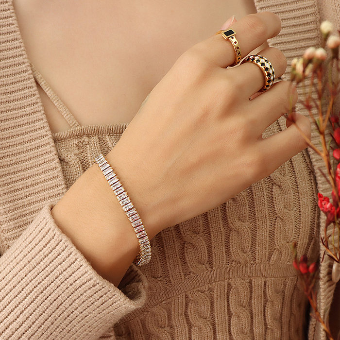 Collier et Bracelet en Zircon de couleur unie, Style européen et américain, couleur rétro