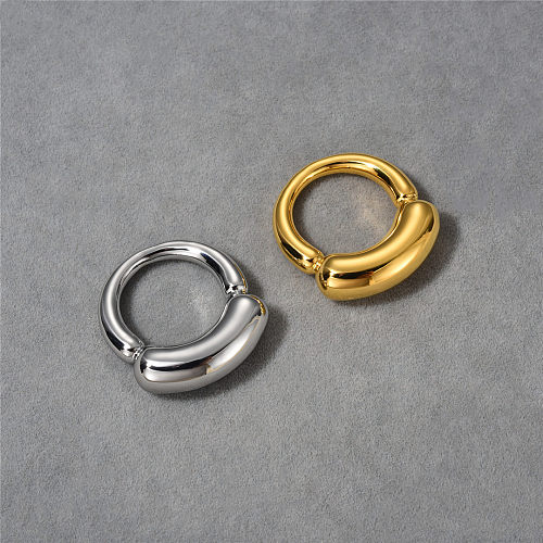 Anéis banhados a ouro 18K de cobre geométrico de estilo simples