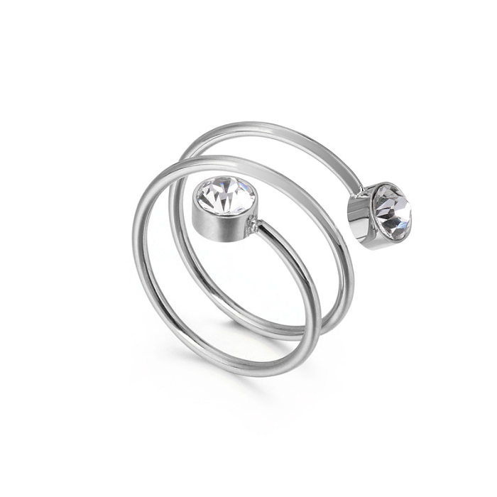 Wholesale Multi-layer Spiral Titanium Steel Ring jewelry