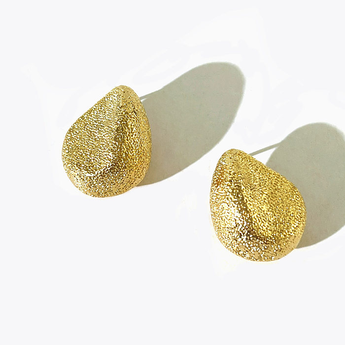 1 Pair Streetwear Water Droplets Plating Copper Ear Studs