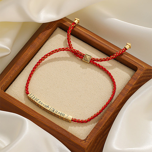 Bracelets en cuivre à corde torsadée Oracle de style ethnique