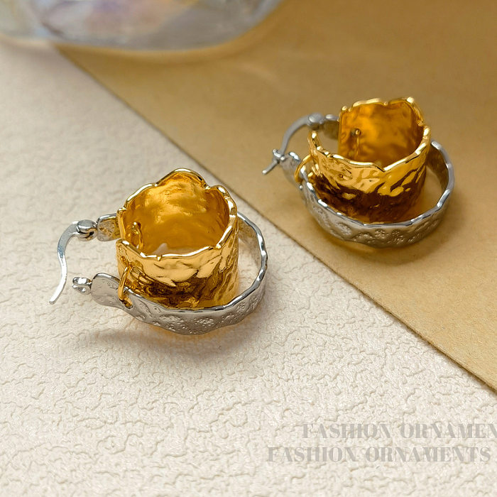 1 Pair Simple Style Irregular Plating Copper Earrings