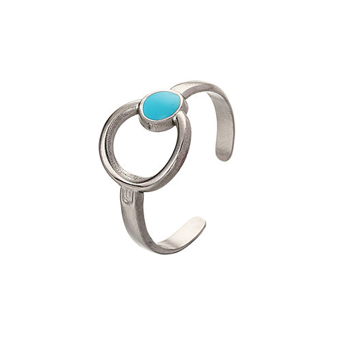 Retro Circle Stainless Steel Plating Open Ring 1 Piece