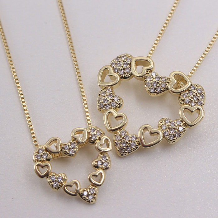 Heart Size Diamond Heart Pendant Necklace
