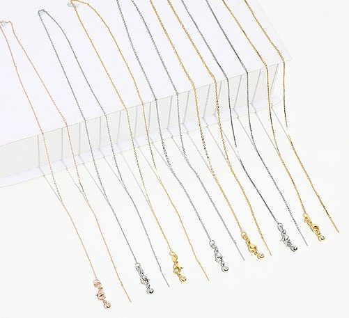 Casual Solid Color Copper Gold Plated Necklace In Bulk