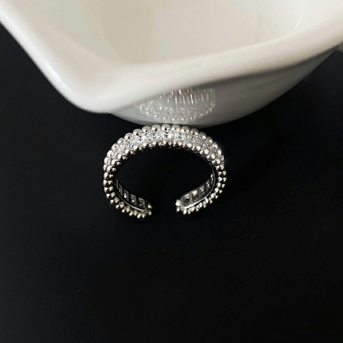 أزياء هندسية النحاس الماس أحجار الراين حلقة مفتوحة 1 قطعة