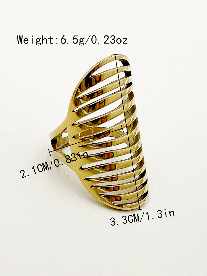 Retro Simple Style Infinity Star Heart Shape Stainless Steel Plating Hollow Out Gold Plated Rings