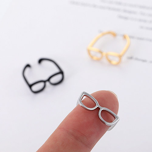 Lunettes de style simple, anneau ouvert en cuivre, placage d'anneaux en cuivre