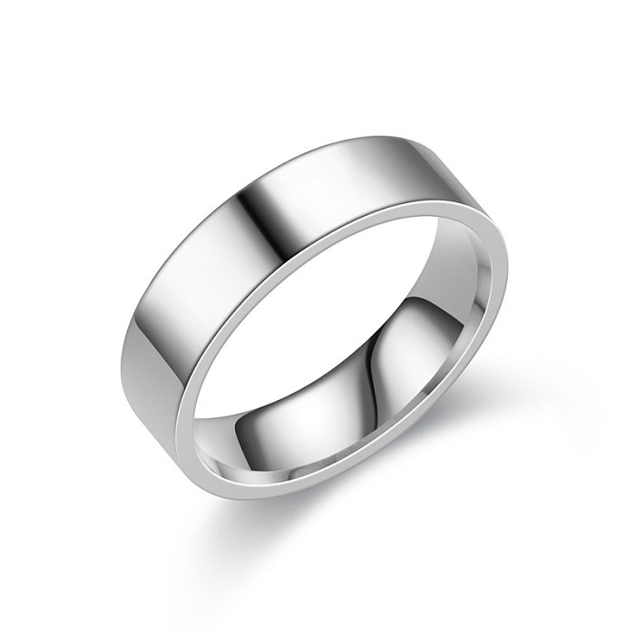 Wholesale Simple Flat Stainless Steel Plain Ring jewelry