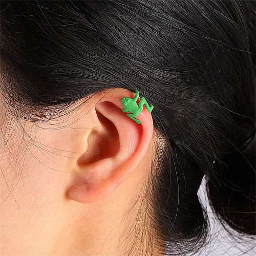 1 Piece Funny Frog Plating Copper Ear Clips