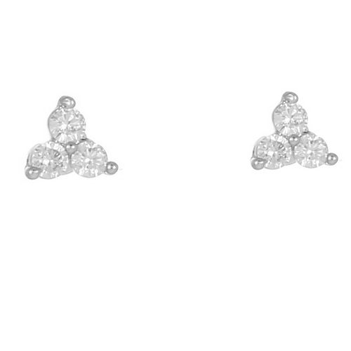 Fashion Water Droplets Copper Inlay Zircon Drop Earrings 4 Piece Set