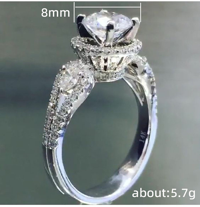 Anéis de pedras preciosas artificiais com embutimento de cobre geométrico feminino