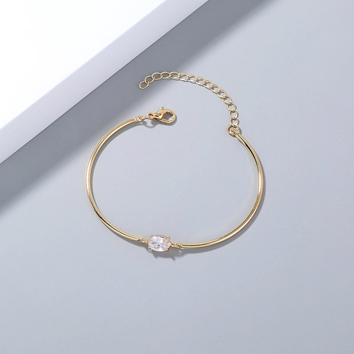 Fashion Geometric Copper Bracelets Zircon Copper Bracelets